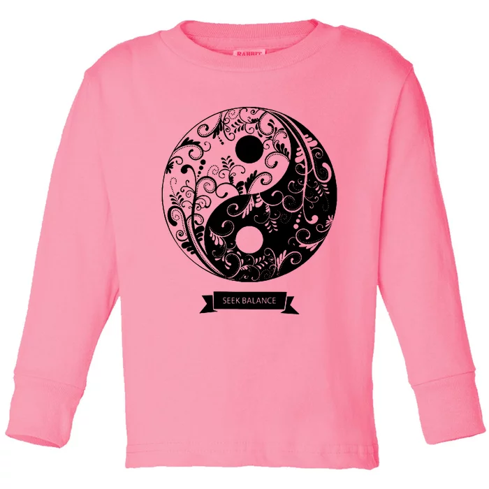 Yin Yang Mandala Toddler Long Sleeve Shirt