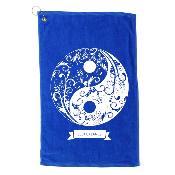 Yin Yang Mandala Platinum Collection Golf Towel