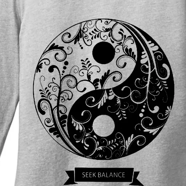 Yin Yang Mandala Womens CVC Long Sleeve Shirt