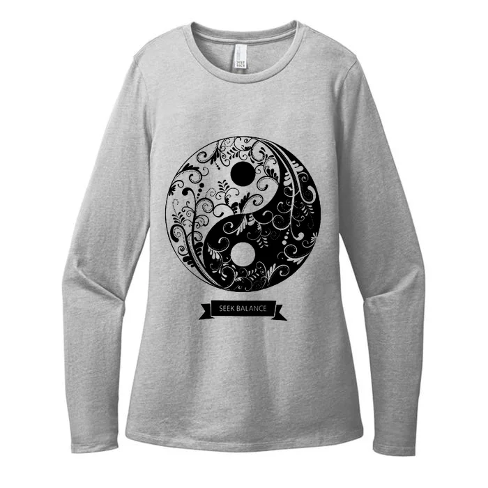 Yin Yang Mandala Womens CVC Long Sleeve Shirt