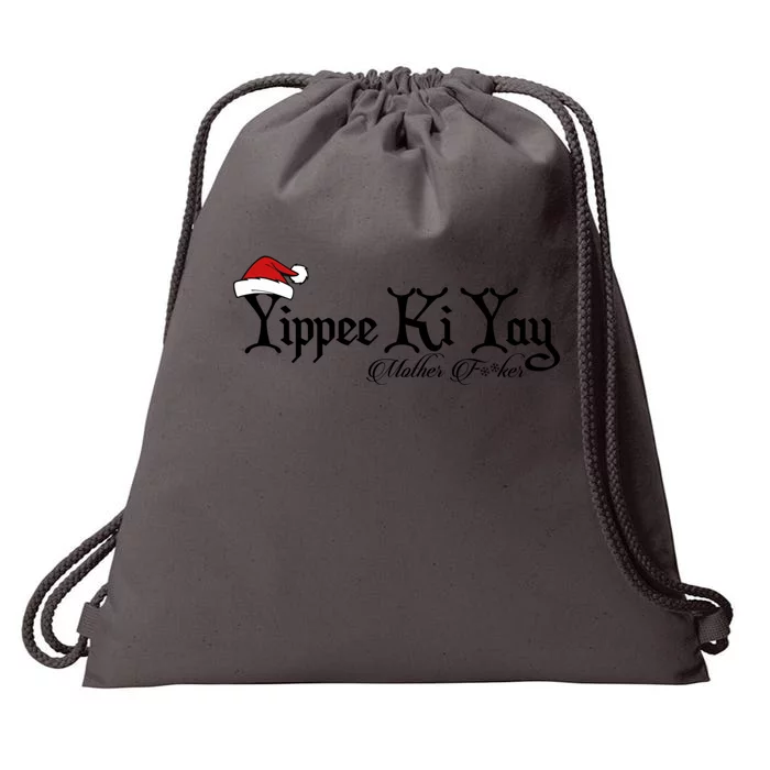 Yippee Yay Mother Fker Censored Funny Christmas Movie Gift Drawstring Bag