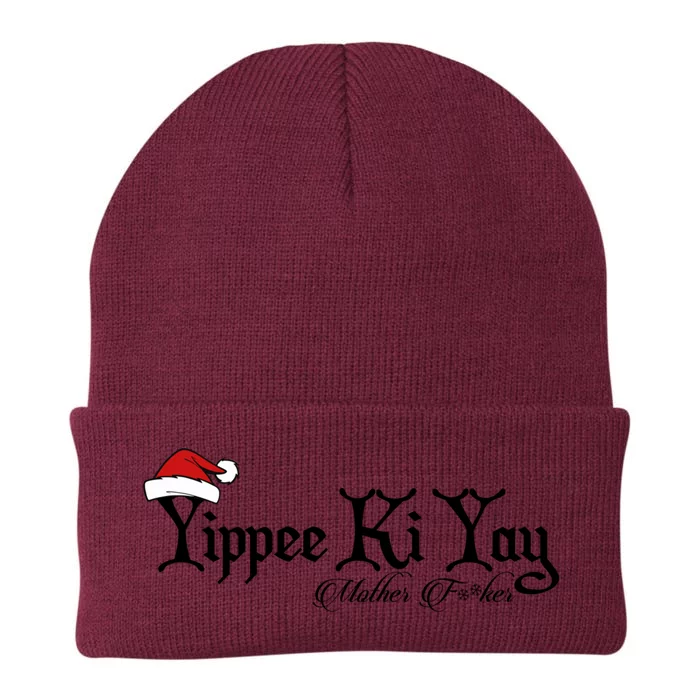 Yippee Yay Mother Fker Censored Funny Christmas Movie Gift Knit Cap Winter Beanie