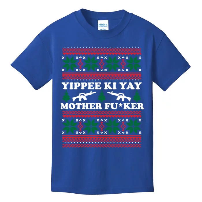 Yippee Yay Mother Fuker Funny Christmas Movie Design Gift Kids T-Shirt