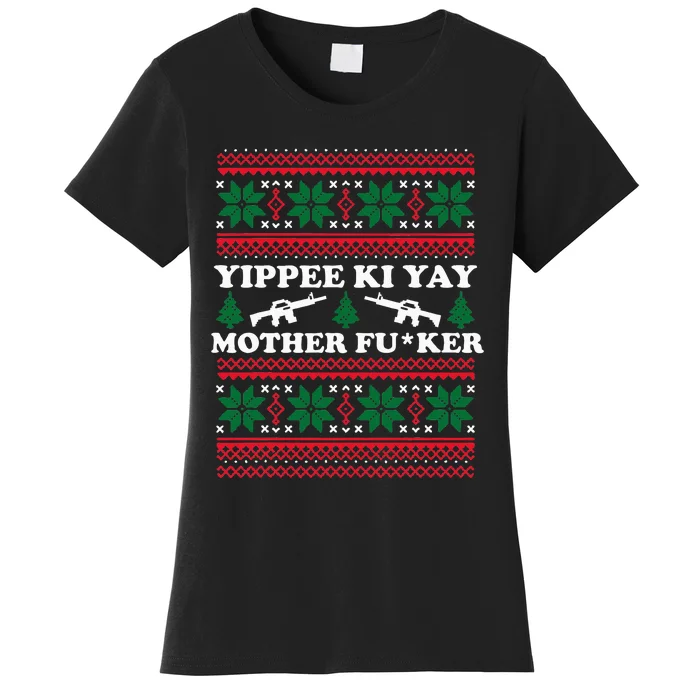 Yippee Yay Mother Fuker funny Christmas Movie Design Women's T-Shirt