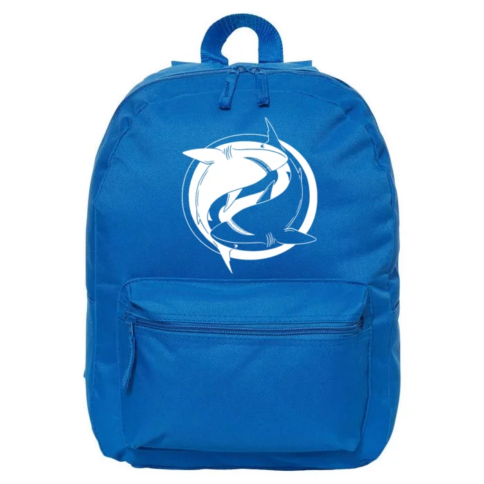 Ying Yang Shark 16 in Basic Backpack