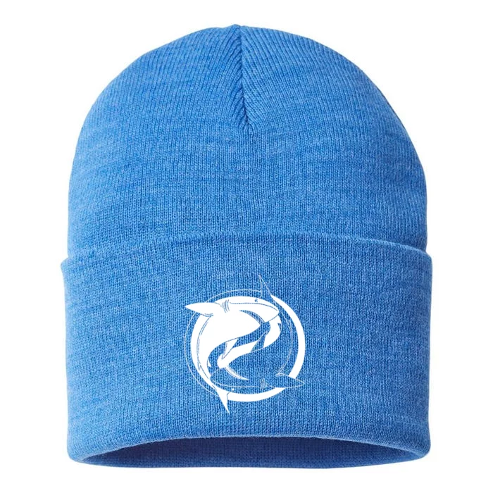 Ying Yang Shark Sustainable Knit Beanie