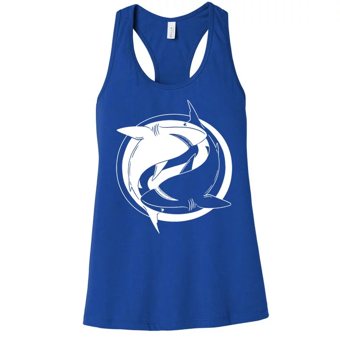 Ying Yang Shark Women's Racerback Tank