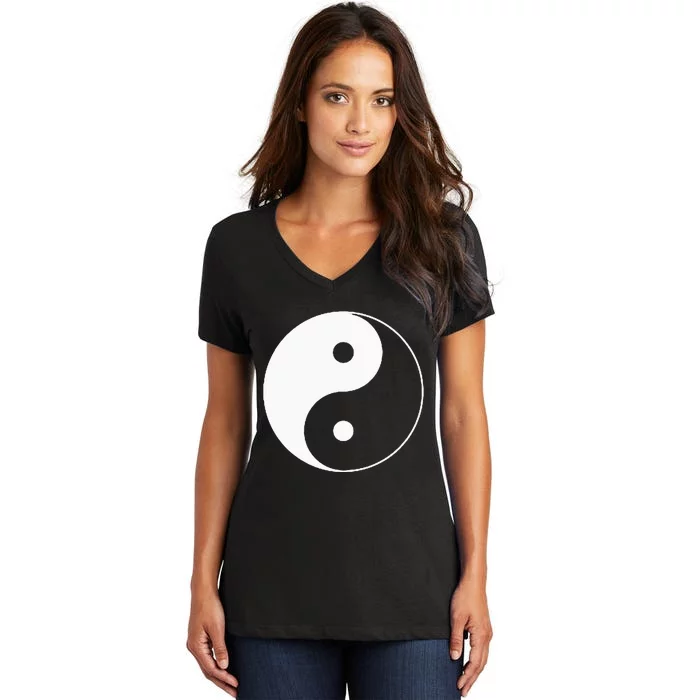 Yin Yang Symbol Taoism Chinese East Asian Philosophy Women's V-Neck T-Shirt