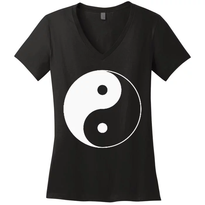 Yin Yang Symbol Taoism Chinese East Asian Philosophy Women's V-Neck T-Shirt