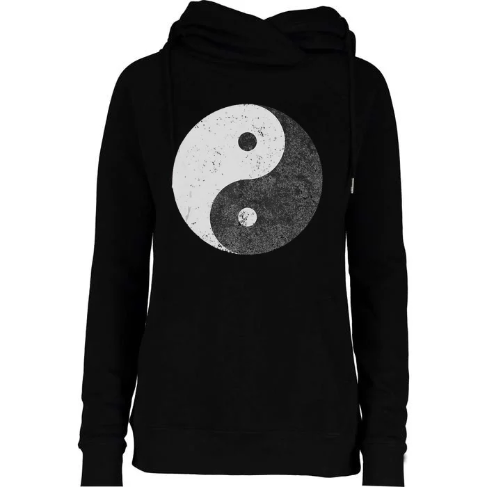 Yin Yang Symbol Tao Taijitu Yoga Peace Love Womens Funnel Neck Pullover Hood