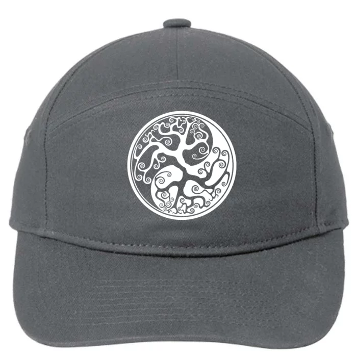 Yin Yang Tree Of Life 7-Panel Snapback Hat