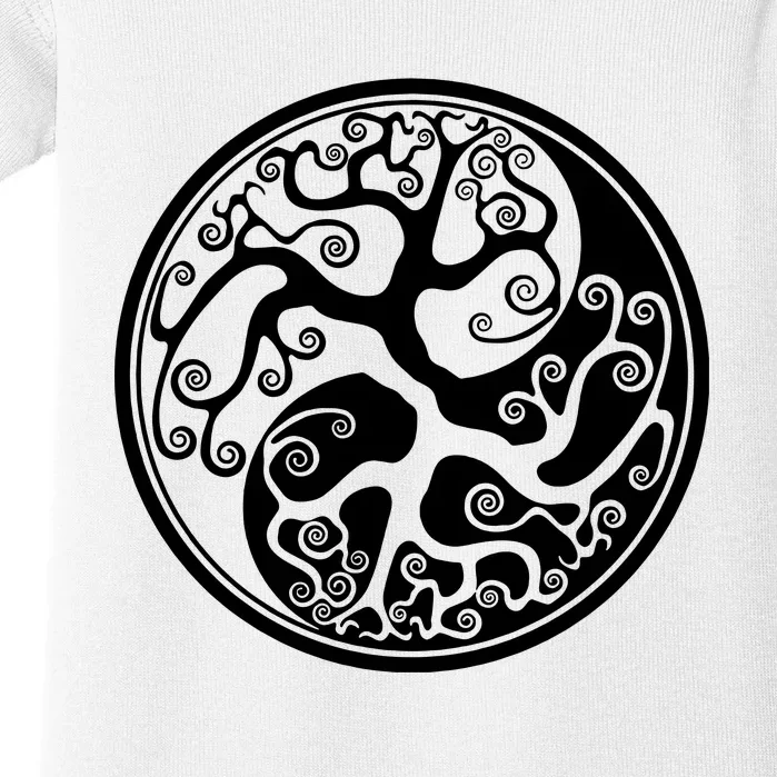 Yin Yang Tree Of Life Baby Bodysuit