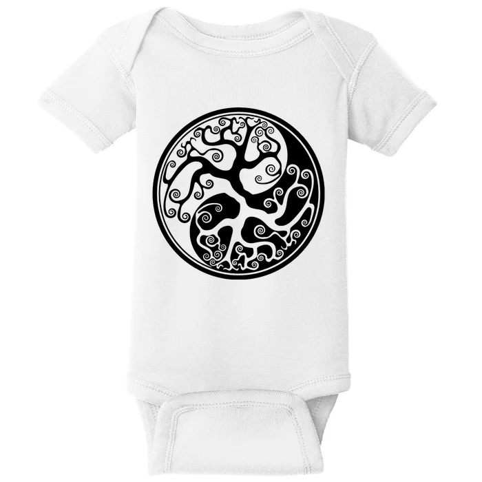 Yin Yang Tree Of Life Baby Bodysuit