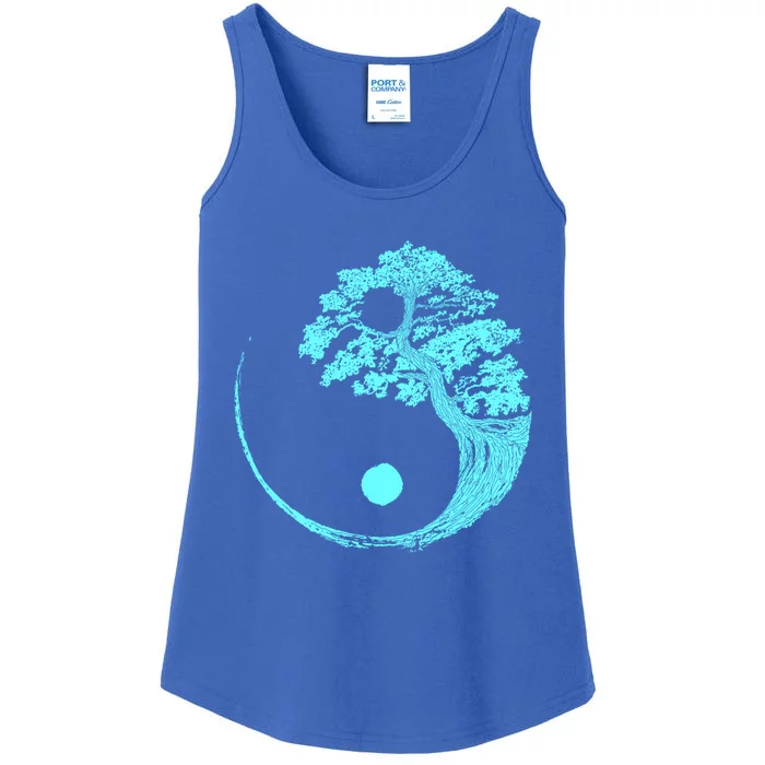 Yin Yang Turquoise Blue Bonsai Tree Japanese Buddhist Zen Gift Ladies Essential Tank