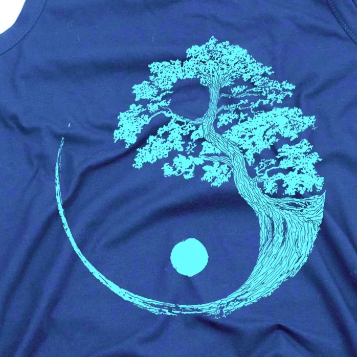 Yin Yang Turquoise Blue Bonsai Tree Japanese Buddhist Zen Gift Tank Top