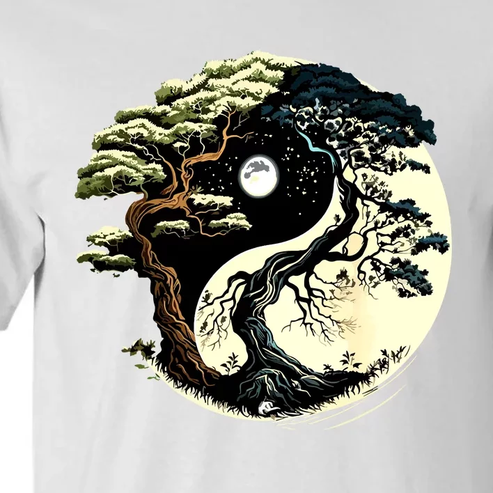 Yin Yang Tree Of Life On Buddhist Bonsai Tree Tall T-Shirt