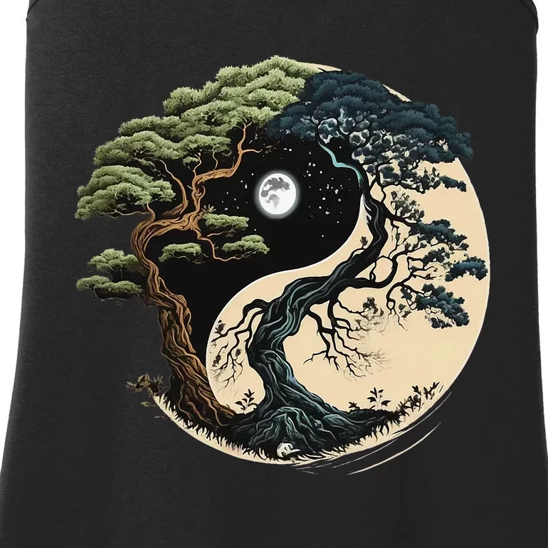 Yin Yang Tree Of Life On Buddhist Bonsai Tree Ladies Essential Tank