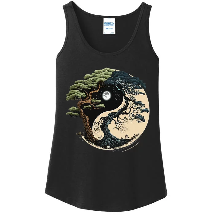 Yin Yang Tree Of Life On Buddhist Bonsai Tree Ladies Essential Tank