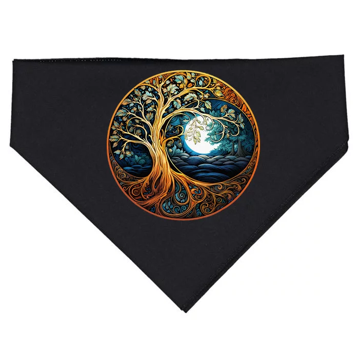 Yin Yang Tree Of Life USA-Made Doggie Bandana