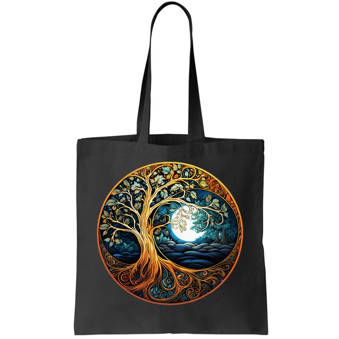 Yin Yang Tree Of Life Tote Bag