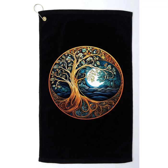 Yin Yang Tree Of Life Platinum Collection Golf Towel