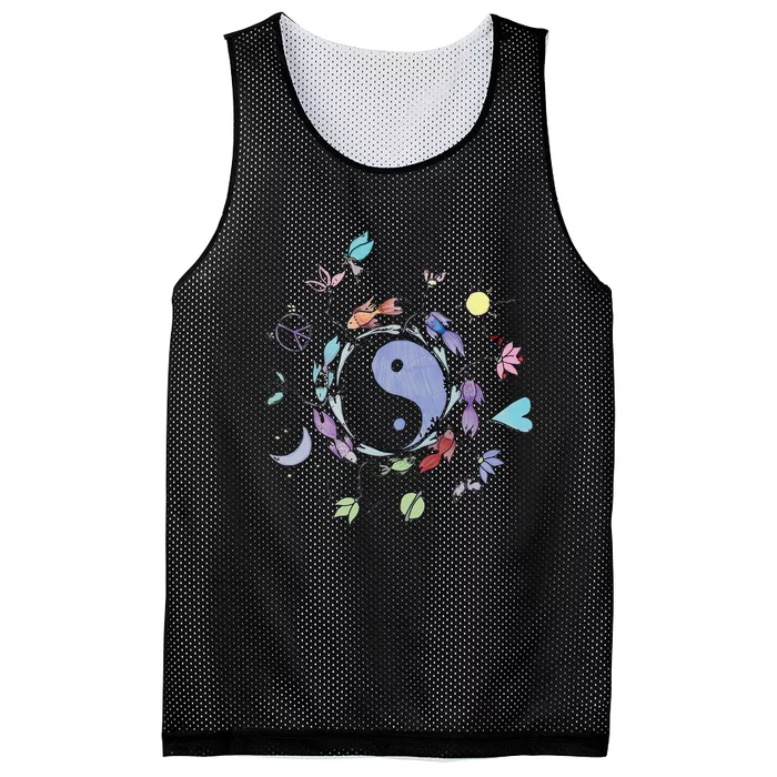 Ying Yang  Tai Chi Design Mesh Reversible Basketball Jersey Tank