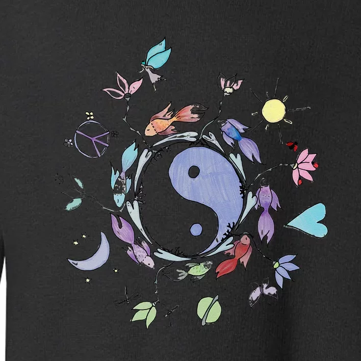 Ying Yang  Tai Chi Design Toddler Sweatshirt