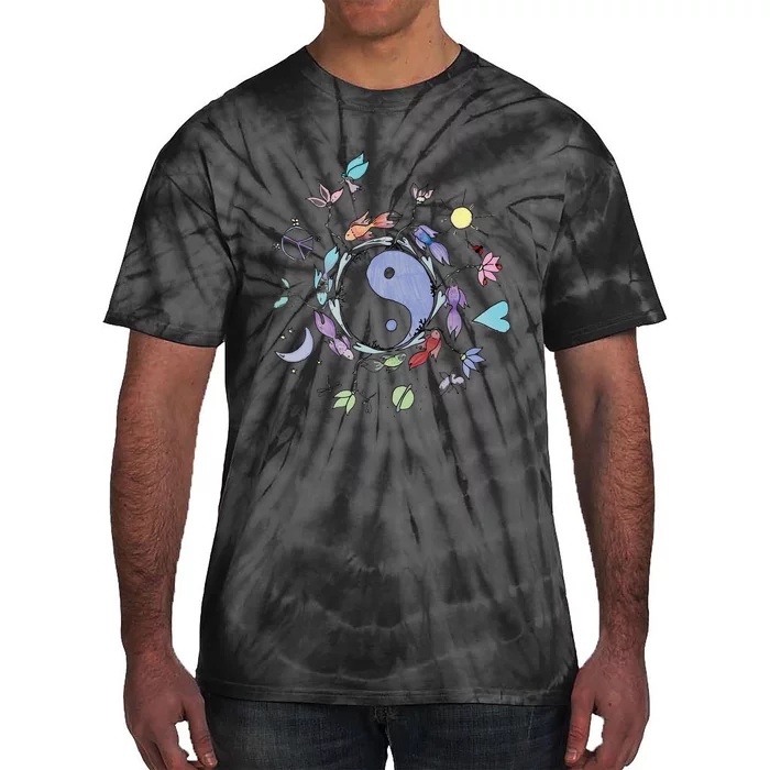 Ying Yang  Tai Chi Design Tie-Dye T-Shirt