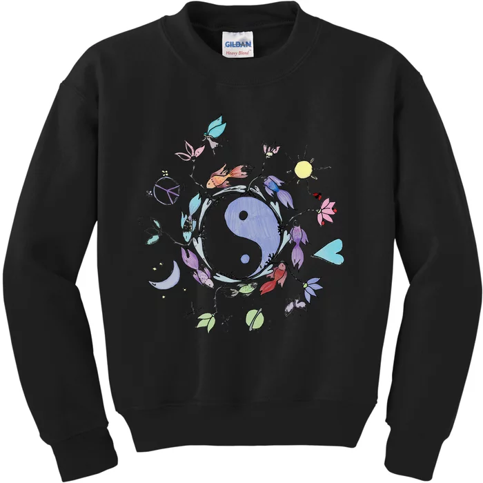 Ying Yang  Tai Chi Design Kids Sweatshirt