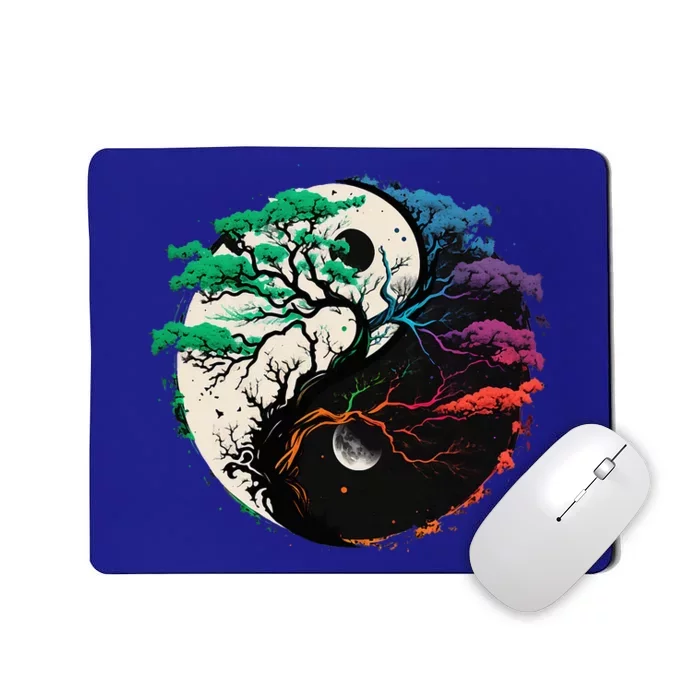 Yin Yang Tree Of Life Mousepad