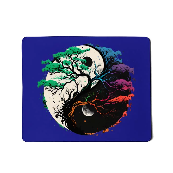 Yin Yang Tree Of Life Mousepad