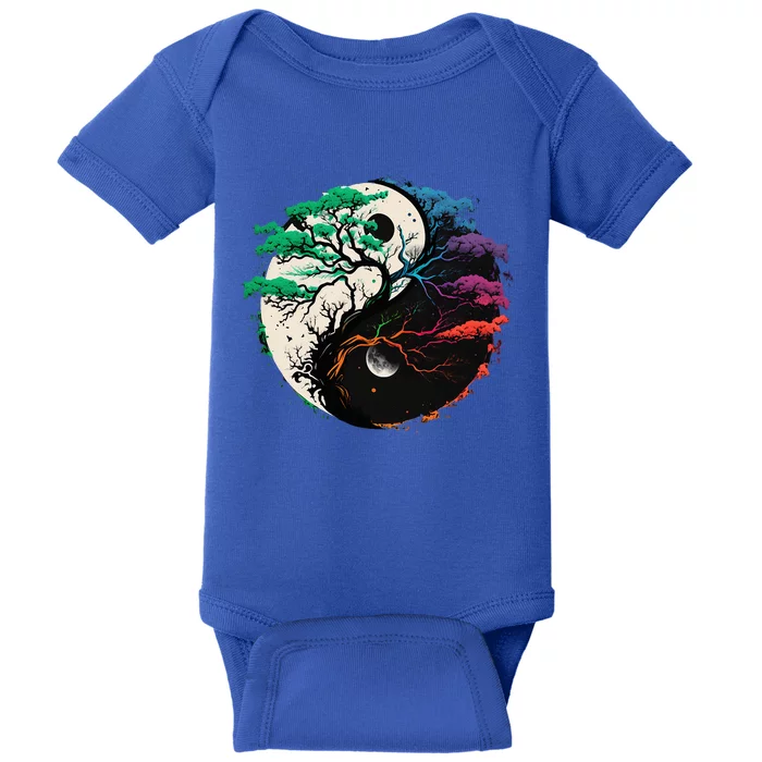 Yin Yang Tree Of Life Baby Bodysuit