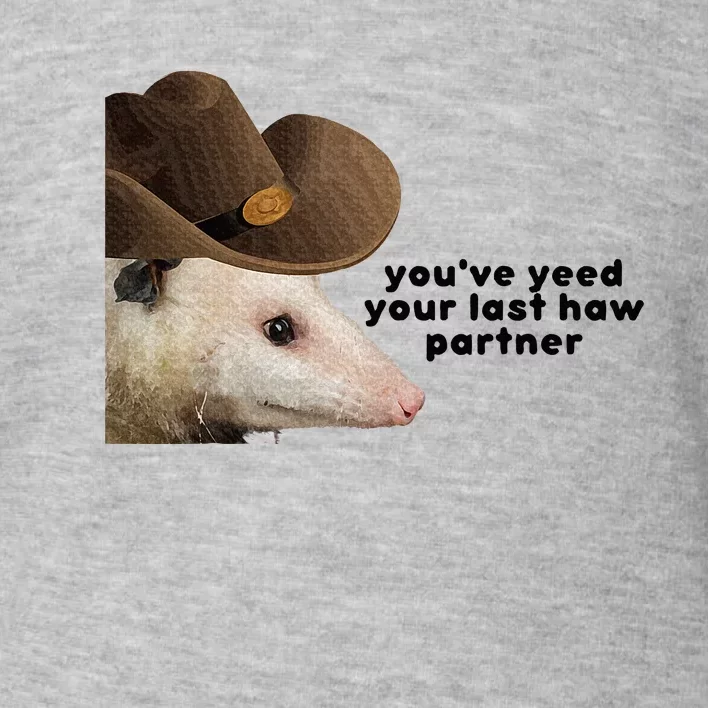 YouVe Yeed Your Last Haw Partner Possum Meme Toddler Sweatshirt