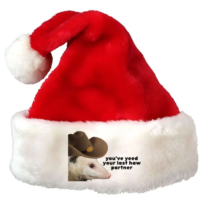 YouVe Yeed Your Last Haw Partner Possum Meme Premium Christmas Santa Hat