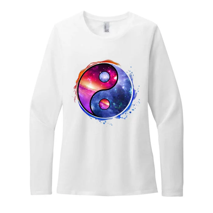 Yin Yang Womens CVC Long Sleeve Shirt