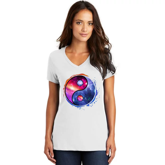 Yin Yang Women's V-Neck T-Shirt