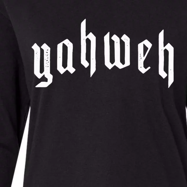 Yahweh Yhwh Yeshua Jesus Christian Jewish God Manifestation Womens Cotton Relaxed Long Sleeve T-Shirt