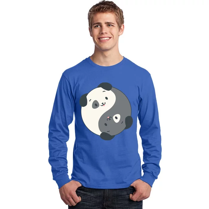 Yin Yang Yoga Zen Cute Dogs For Yoga Lover Gift Tall Long Sleeve T-Shirt