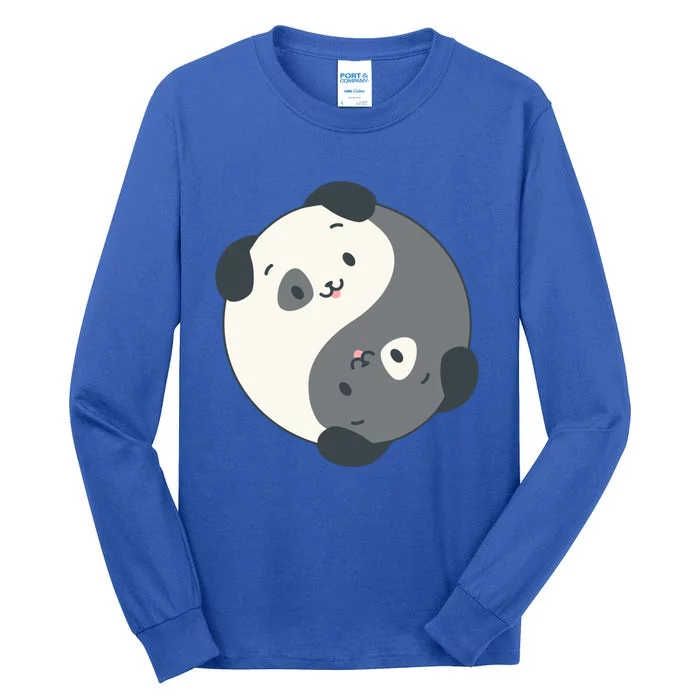 Yin Yang Yoga Zen Cute Dogs For Yoga Lover Gift Tall Long Sleeve T-Shirt