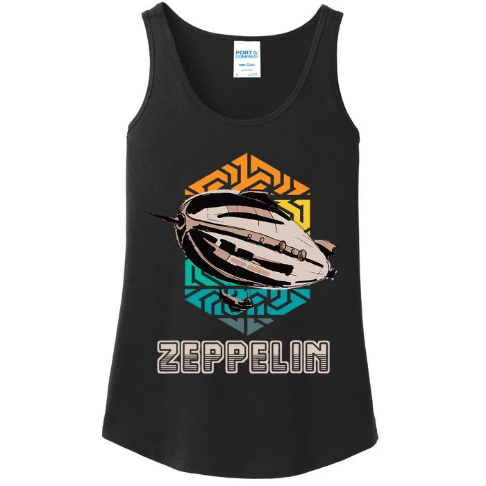 Zeppelin 70s & 80s Blimps Dirigible Airship Ladies Essential Tank