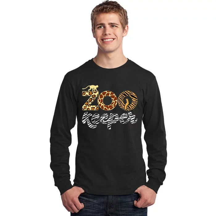 Zookeeper African Animal Zebra Leopard Print Savanna Life Tall Long Sleeve T-Shirt