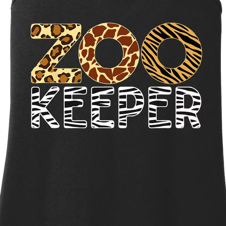 Zookeeper African Animals Zebra Wild Print Savanna Costume Ladies Essential Tank