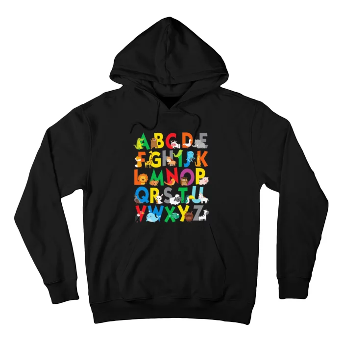 Zoo Animal Alphabet ABCs Learning Hoodie