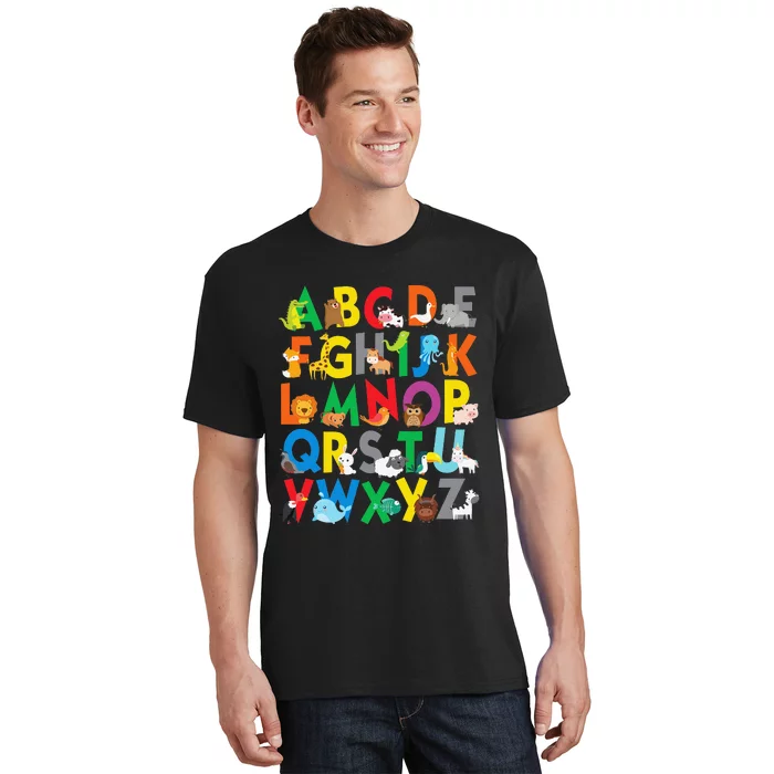 Zoo Animal Alphabet ABCs Learning T-Shirt