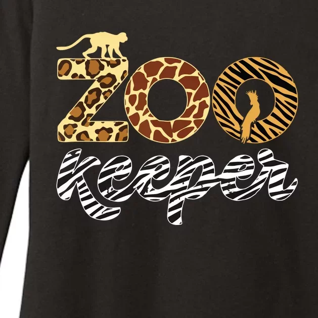 Zookeeper African Animal Zebra Leopard Print Savanna Life Womens CVC Long Sleeve Shirt