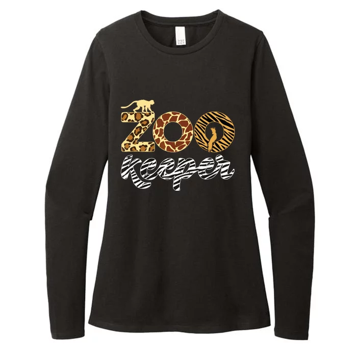 Zookeeper African Animal Zebra Leopard Print Savanna Life Womens CVC Long Sleeve Shirt