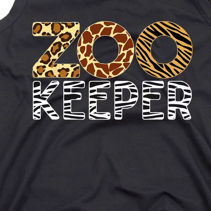 Zookeeper African Animals Zebra Wild Print Savanna Costume Tank Top