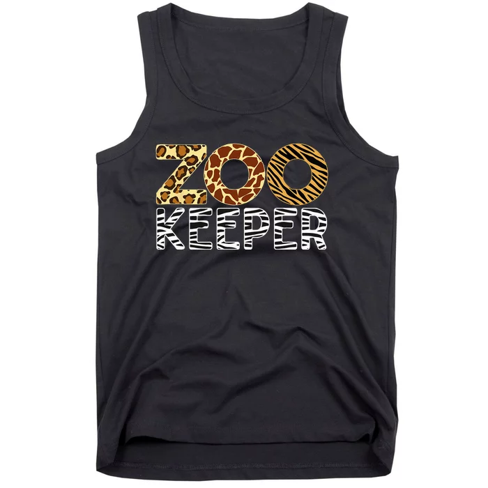 Zookeeper African Animals Zebra Wild Print Savanna Costume Tank Top