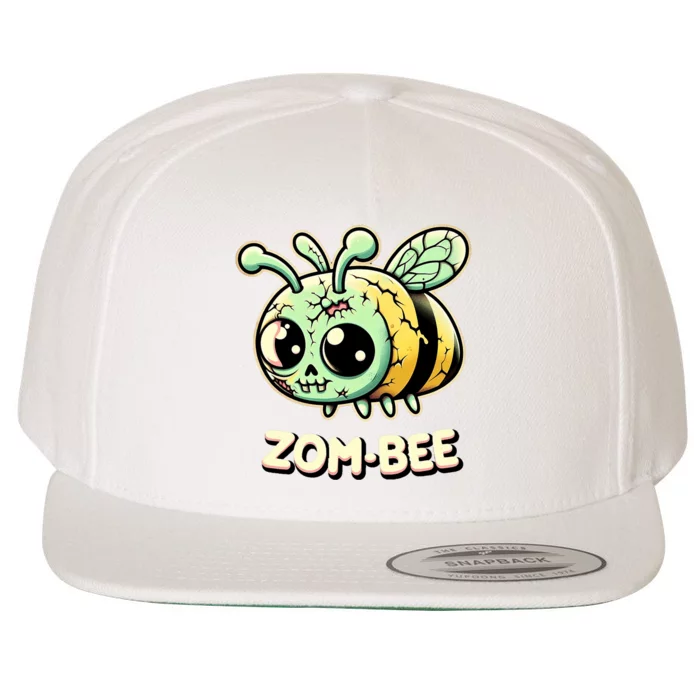 Zombee Adorably Creepy Zombie Bee Cartoon Halloween Wool Snapback Cap