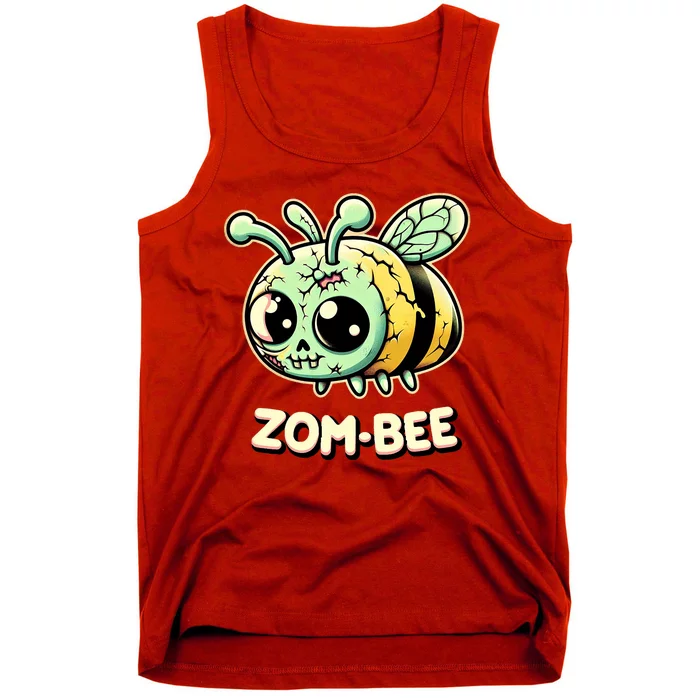 Zombee Adorably Creepy Zombie Bee Cartoon Halloween Tank Top